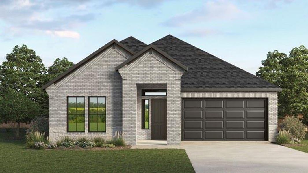 Front exterior of a new home in Clearview Ranch, Royse City, TX, highlighting curb appeal (Image 2).