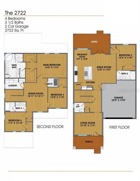2D floor plan layout of this home in , Tampa, FL (Image 2). 2D floor plan layout of this home in , Tampa, FL (Image 2).