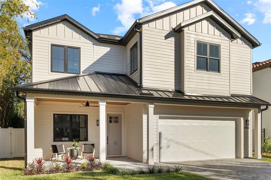 Front exterior of a new home in , Tampa, FL, highlighting curb appeal (Image 1). Front exterior of a new home in , Tampa, FL, highlighting curb appeal (Image 1).