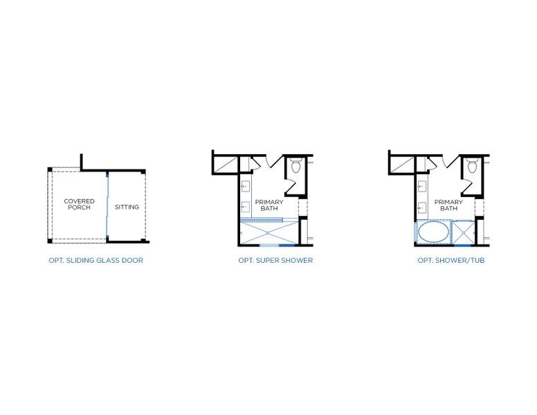 2D floor plan layout for the Newport by Tricoast Homes in Summer Place  35', Montgomery, TX (Image 30).
