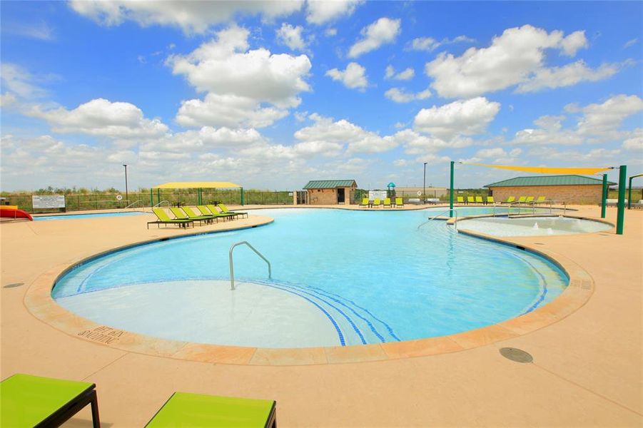 View of pool with a patio