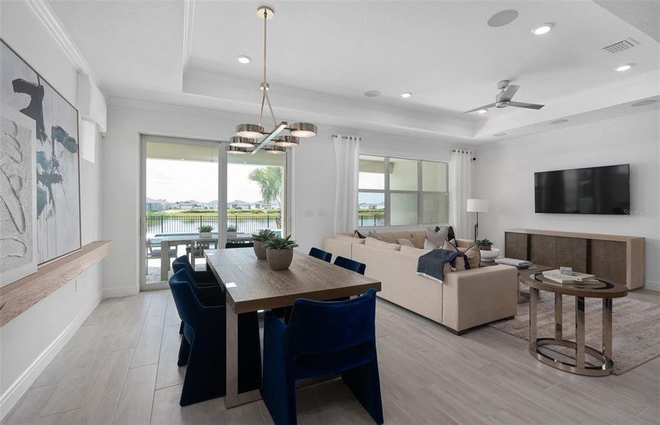 Furnished interior view inside a new home in Del Webb Lakehaven, Clermont (Image 20).