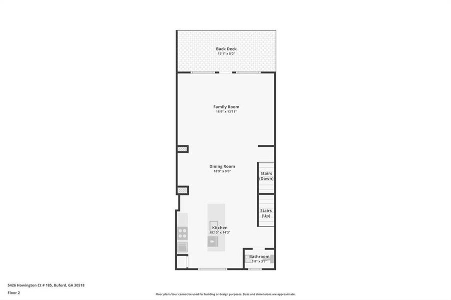2D floor plan layout of this home in , Buford, GA (Image 8).