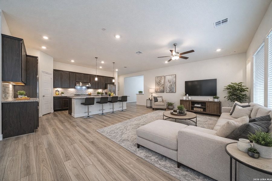 Furnished interior view inside a new home in Ladera - Laurel Hollow 60', San Antonio (Image 14).