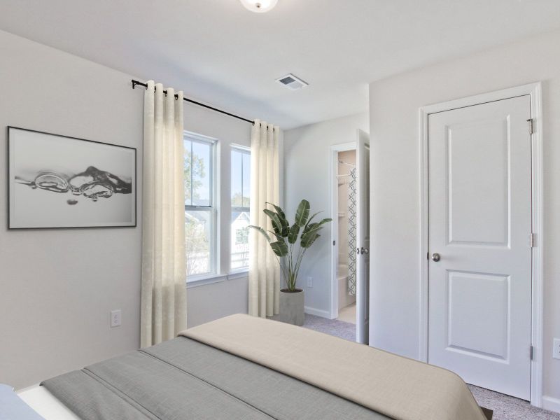 Secondary bedroom in the Carmine floorplan at a Meritage Homes community in Atlanta, GA.