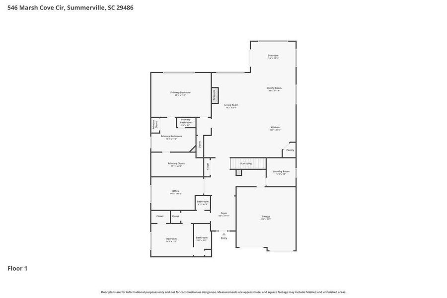 2D floor plan layout of this home in , Summerville, SC (Image 5).