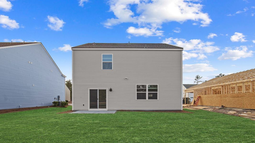 Exterior details and patio area of a home in The Lakes at North Glynn, Brunswick (Image 3). Exterior details and patio area of a home in The Lakes at North Glynn, Brunswick (Image 3).