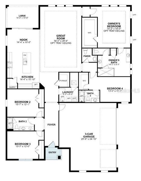 2D floor plan layout of this home in Willow Run, Apopka, FL (Image 5). 2D floor plan layout of this home in Willow Run, Apopka, FL (Image 5).