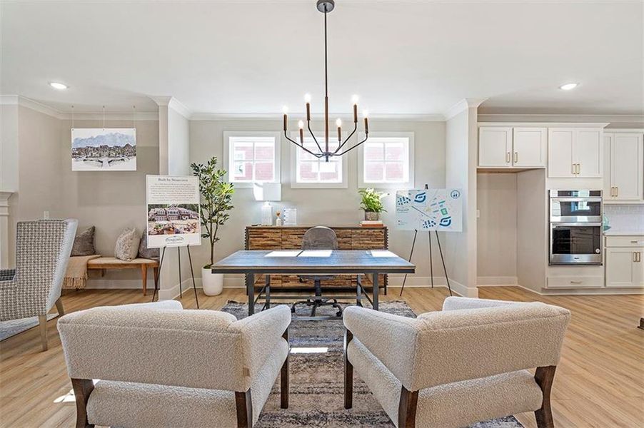 Furnished interior view inside a new home in Holly Springs Town Center, Holly Springs (Image 16).