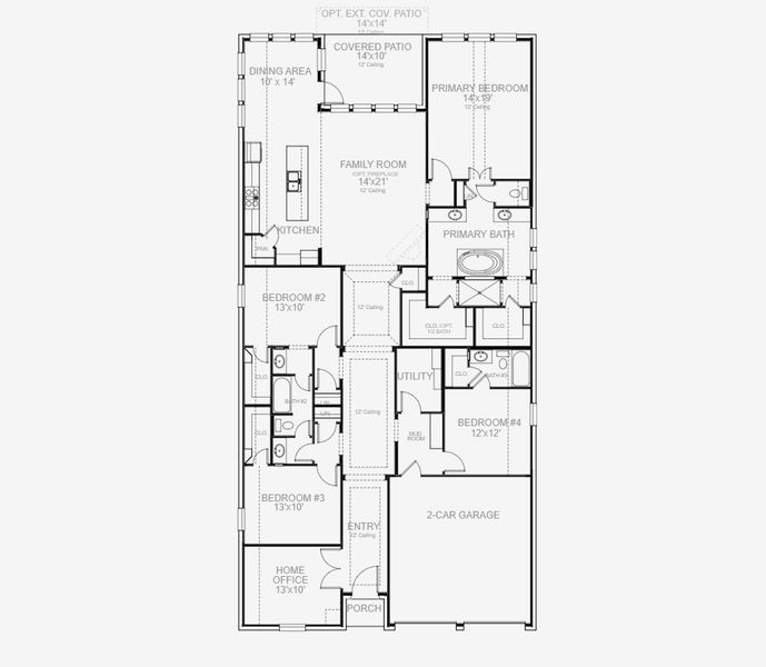 2D floor plan layout of this home in Talon Hills 60'/70', Fort Worth, TX (Image 4). 2D floor plan layout of this home in Talon Hills 60'/70', Fort Worth, TX (Image 4).