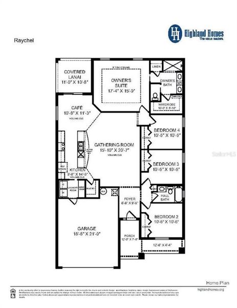 2D floor plan layout of this home in Stonebridge North, Zephyrhills, FL (Image 2).