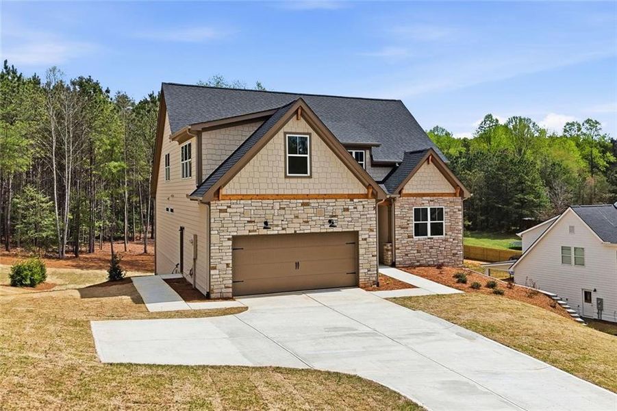 Front exterior of a new home in , Dawsonville, GA, highlighting curb appeal (Image 30).