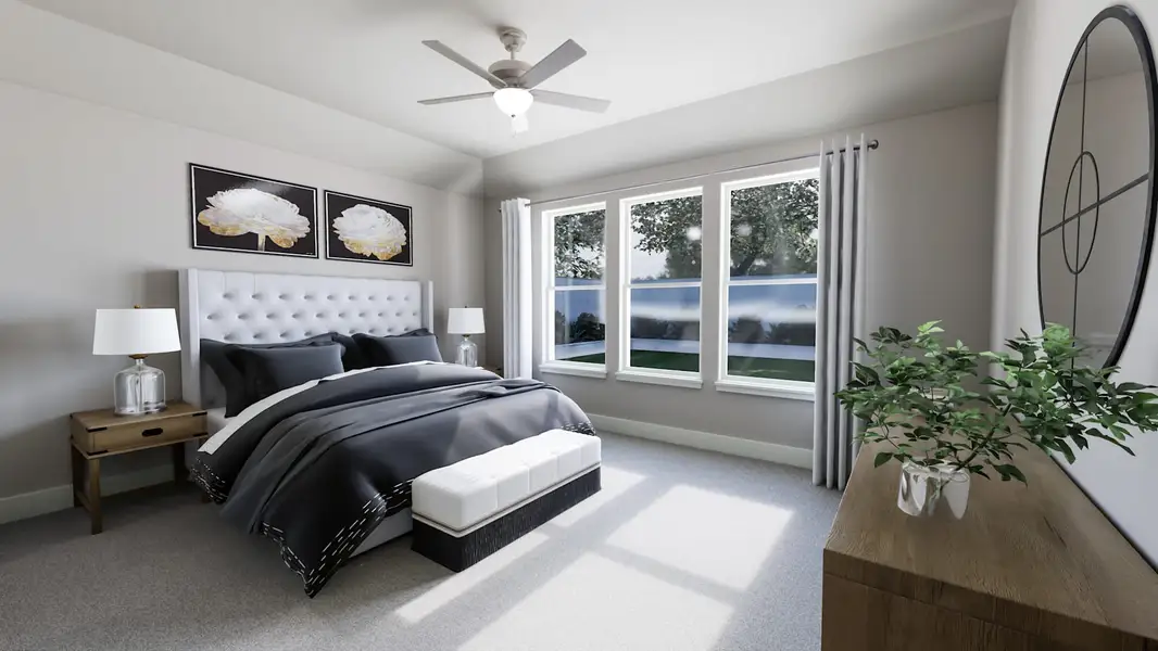 Representative furnished interior of a home built from the Dylan by Tri Pointe Homes in Painted Tree, McKinney (Image 5).