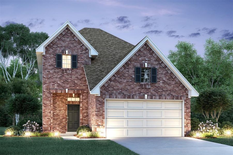 Stunning Lockport II home design by K. Hovnanian® Homes with elevation A in beautiful Willowpoint. (*Artist rendering used for illustration purposes only.)