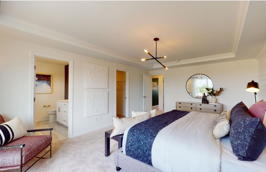 Furnished interior view inside a new home in Hamlet at Carothers Crossing, La Vergne (Image 29).