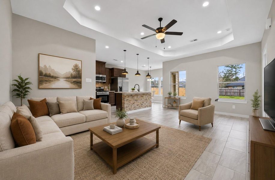 Furnished interior view inside a new home in , Cleveland (Image 5).