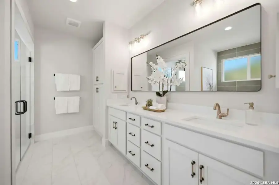 Furnished interior view inside a new home in , Fischer (Image 5).