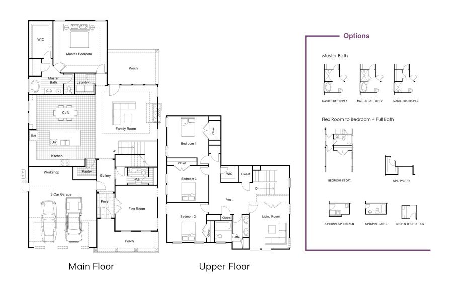2D floor plan layout of this home in Charleston County Homes, Hollywood, SC (Image 4).