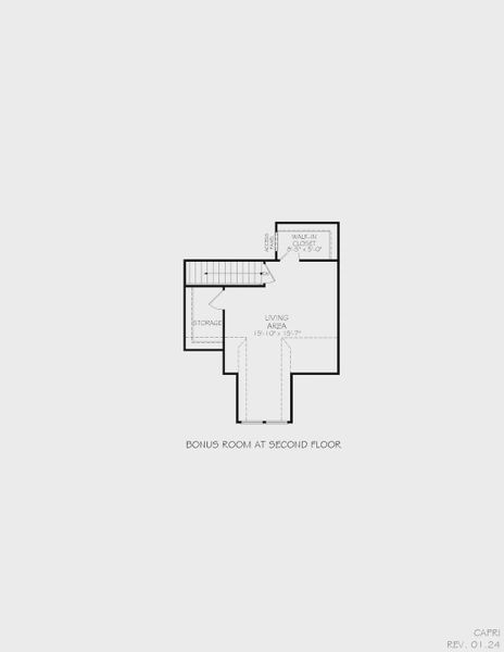 2D floor plan layout for the Capri by Epcon Communities in The Courtyards at Oak Grove, Durham, NC (Image 38).