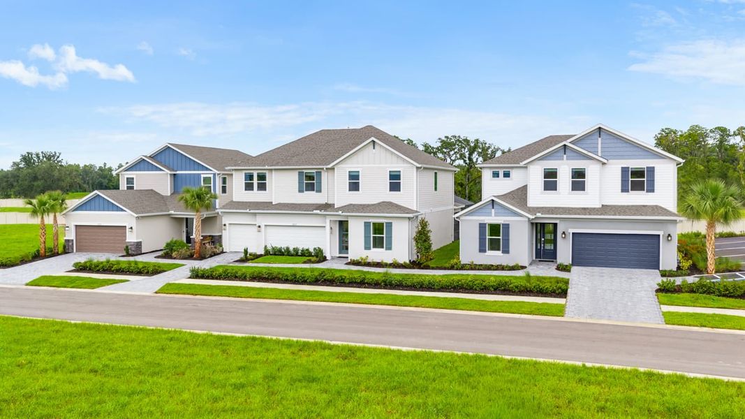 Front exterior of a new home in Hillcrest, San Antonio, FL, highlighting curb appeal (Image 18).