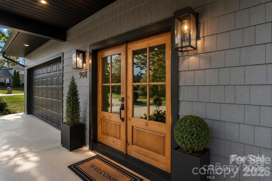 Exterior details and patio area of a home in , Hickory (Image 26).
