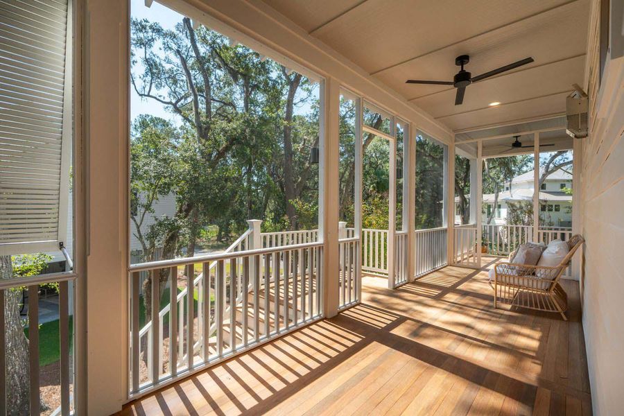 Exterior details and patio area of a home in , Johns Island (Image 29).