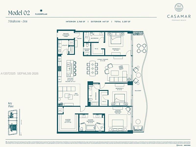 2D floor plan layout of this home in , Pompano Beach, FL (Image 4).