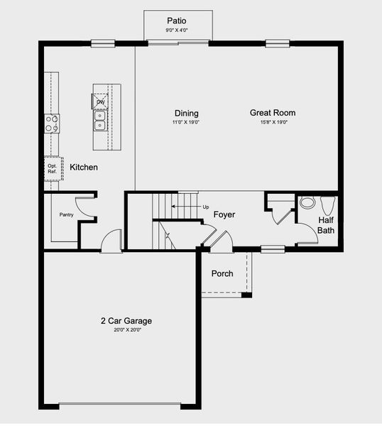 2D floor plan layout for the Redbud by Taylor Morrison in Firethorn, Parrish, FL (Image 6).