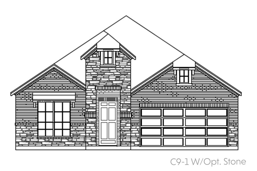 Representative exterior photo of a completed home built from the Monaco by John Houston Homes in Somerset - Phase 5, Mansfield, TX (Image 4). Representative exterior photo of a completed home built from the Monaco by John Houston Homes in Somerset - Phase 5, Mansfield, TX (Image 4).