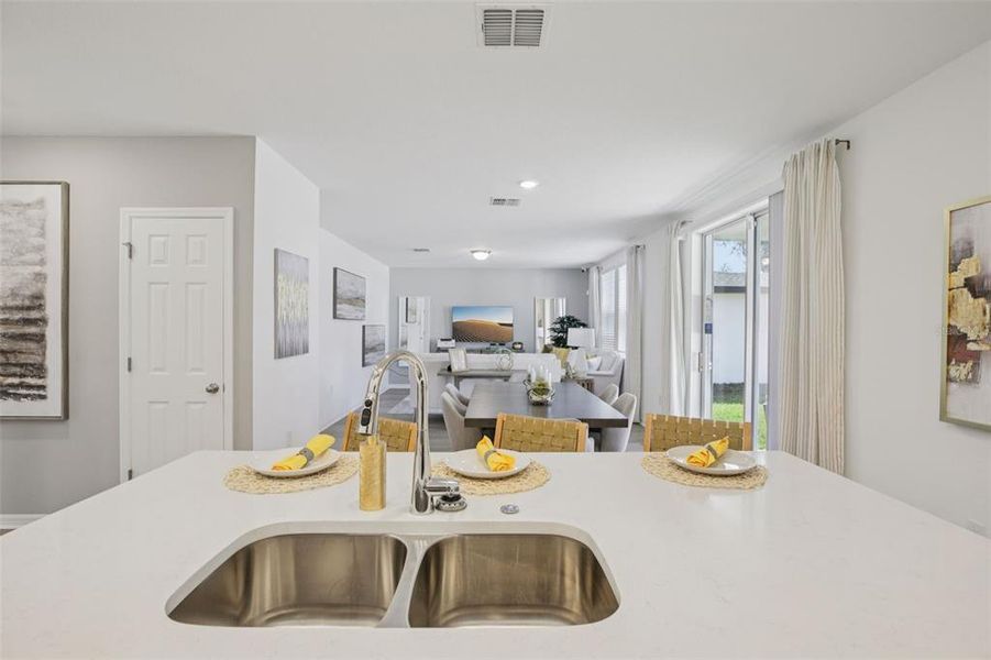 Furnished interior view inside a new home in Fox Pointe at Rivers Edge, Leesburg (Image 15).