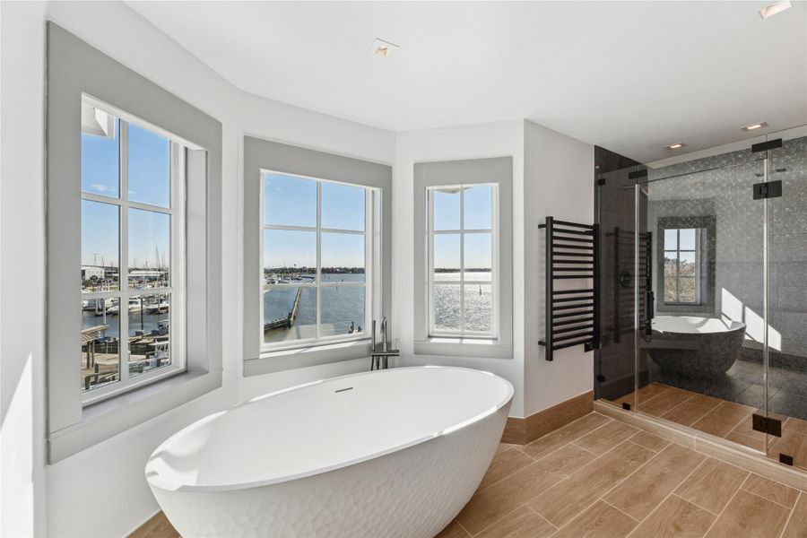 Primary spa-like bathroom.