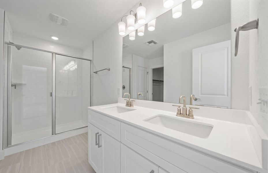 Furnished interior view inside a new home in Crosswinds, Kyle (Image 10).