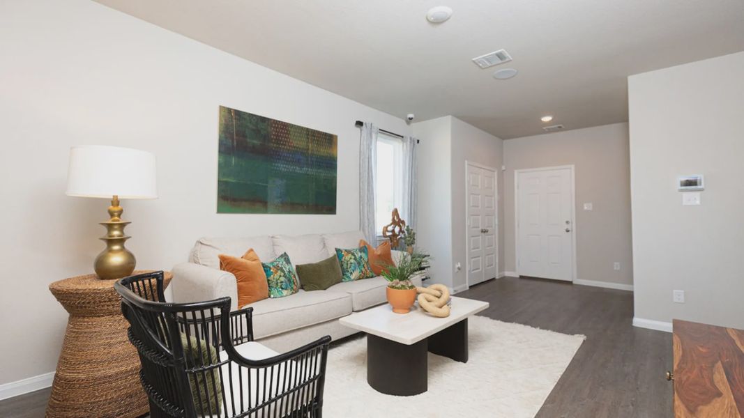 Representative furnished interior of a home built from the The Woodland by Legend Homes in Granger Pines, Conroe (Image 6).