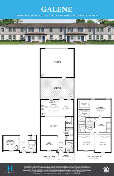 2D floor plan layout of this home in Eden Crest, Apopka, FL (Image 5).