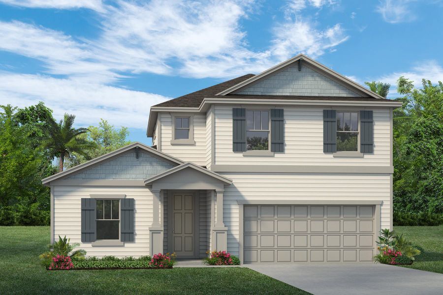 Representative exterior photo of a completed home built from the Paradise by Rockwell Homes in Grassmere, Zellwood, FL (Image 2). Representative exterior photo of a completed home built from the Paradise by Rockwell Homes in Grassmere, Zellwood, FL (Image 2).