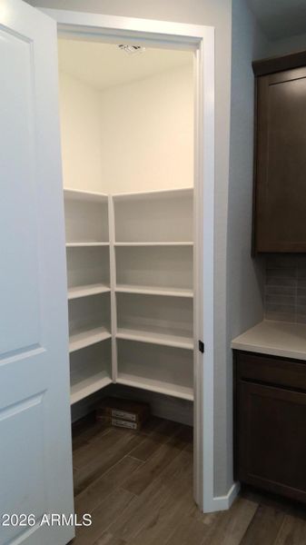 Roomy walk in pantry