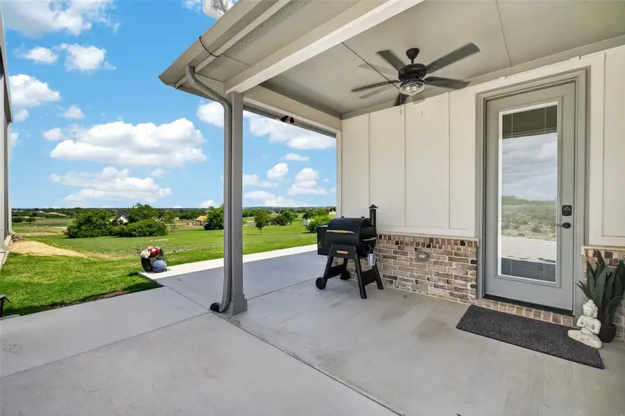 Exterior details and patio area of a home in Gatlin Ranch, Springtown (Image 3).