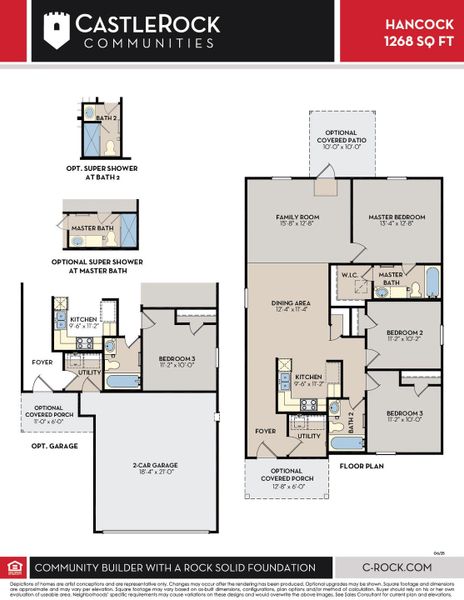 2D floor plan layout of this home in Stonehenge, Manchester, TN (Image 2).