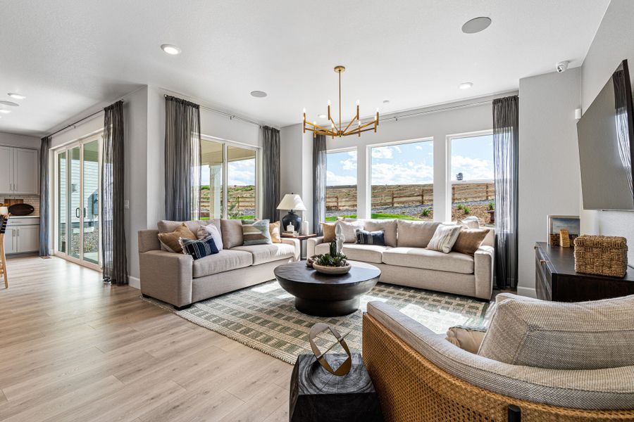 Representative furnished interior of a home built from the Estes by Taylor Morrison in Dawson Trails Town Collection, Castle Rock (Image 17).