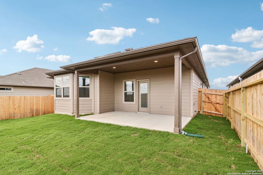 Front exterior of a new home in , Cibolo, TX, highlighting curb appeal (Image 18). Front exterior of a new home in , Cibolo, TX, highlighting curb appeal (Image 18).