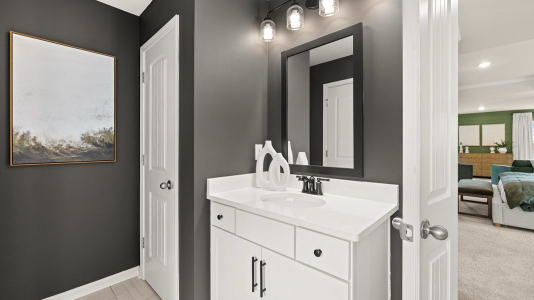 Representative furnished interior of a home built from the GRAYSON by D.R. Horton in Haven Abbey, Cumming (Image 55).