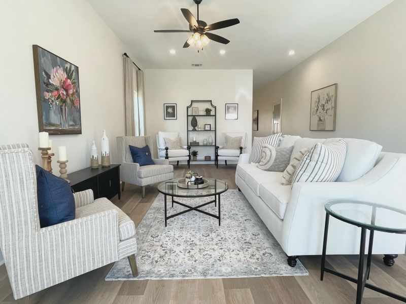 Representative furnished interior of a home built from the The 1836 Cottage by Steve Klein Custom Builder in Diamond Hill Collection, Victoria (Image 6).