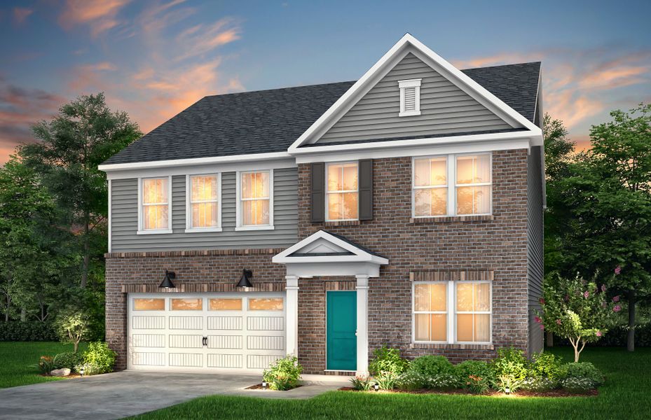 Front exterior of a new home in Parkside Crossing, Charlotte, NC, highlighting curb appeal (Image 2). Front exterior of a new home in Parkside Crossing, Charlotte, NC, highlighting curb appeal (Image 2).