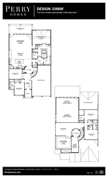 2D floor plan layout of this home in Bridgeland 55', Cypress, TX (Image 2). 2D floor plan layout of this home in Bridgeland 55', Cypress, TX (Image 2).