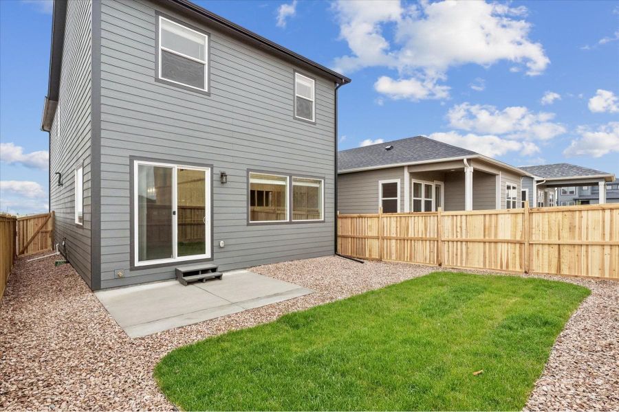 Exterior details and patio area of a home in Aspen Meadows, Colorado Springs (Image 3). Exterior details and patio area of a home in Aspen Meadows, Colorado Springs (Image 3).
