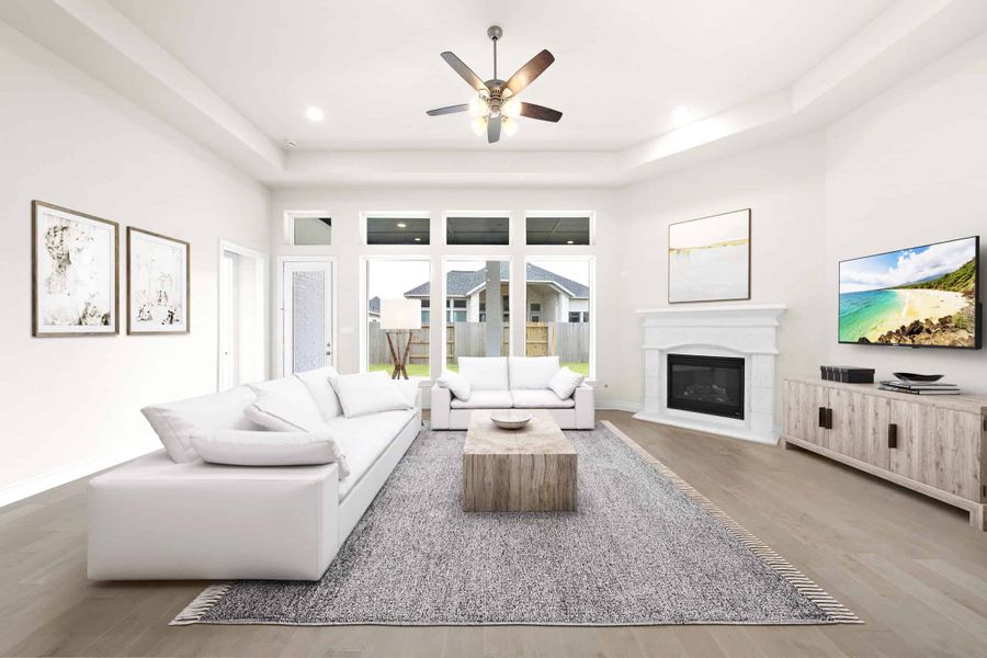 Representative furnished interior of a home built from the 2855AU by Ravenna Homes in Audubon 60′, Magnolia (Image 8).