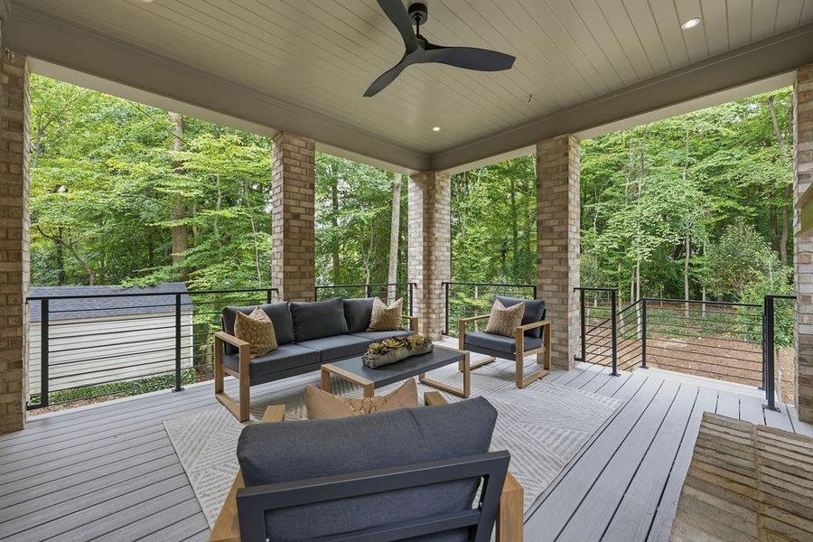Exterior details and patio area of a home in , Atlanta (Image 31).