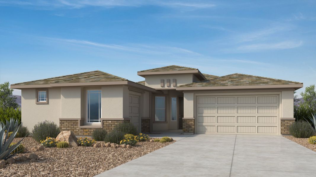 Representative exterior photo of a completed home built from the Tahoe by Taylor Morrison in Artisan at Asante, Surprise, AZ (Image 3).