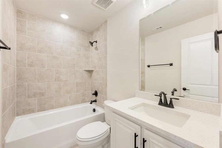 Furnished interior view inside a new home in Woodstone, Providence Village (Image 9). Furnished interior view inside a new home in Woodstone, Providence Village (Image 9).