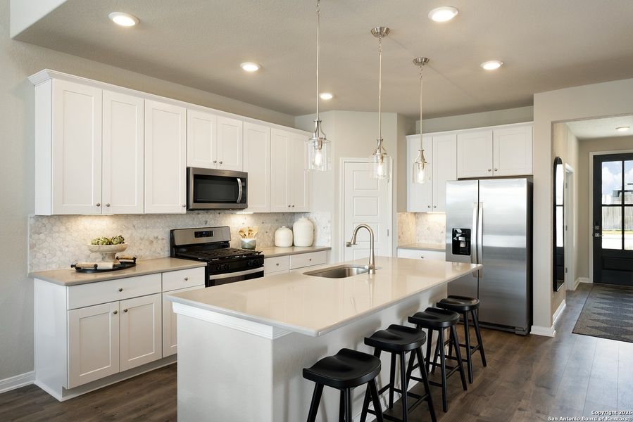 Furnished interior view inside a new home in Hunter's Ranch, San Antonio (Image 9).